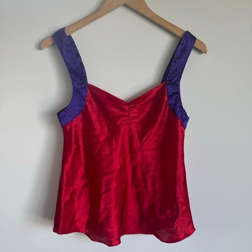 Victoria's Secret Vintage Gold Label Red‎ and Purple Cami Size Small